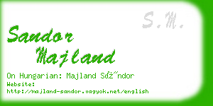 sandor majland business card